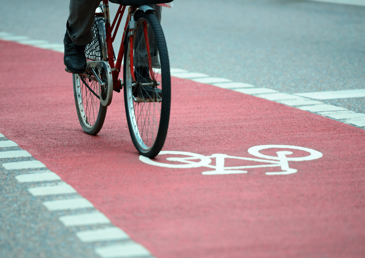 Cycle path marked