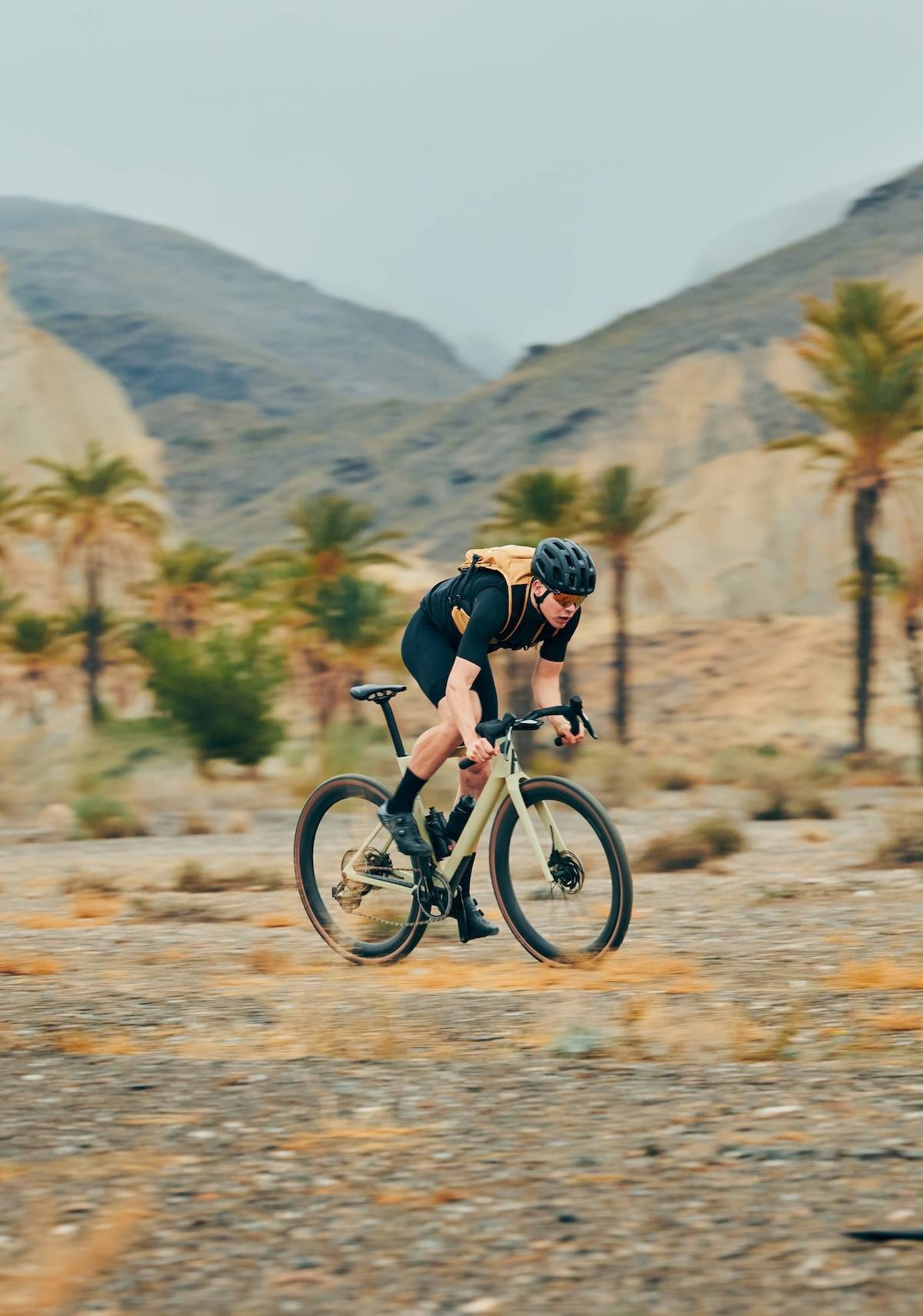 Frau auf Gravel ROSE Bike mitten in der Natur