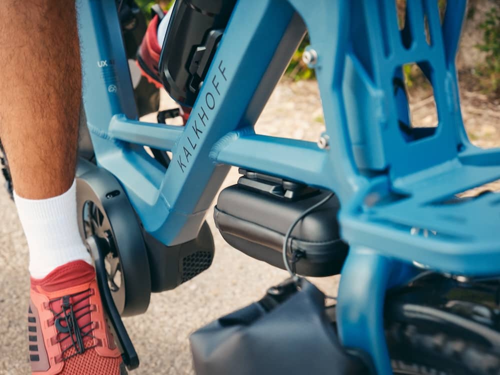 Rahmen Eines Blauen E Bikes